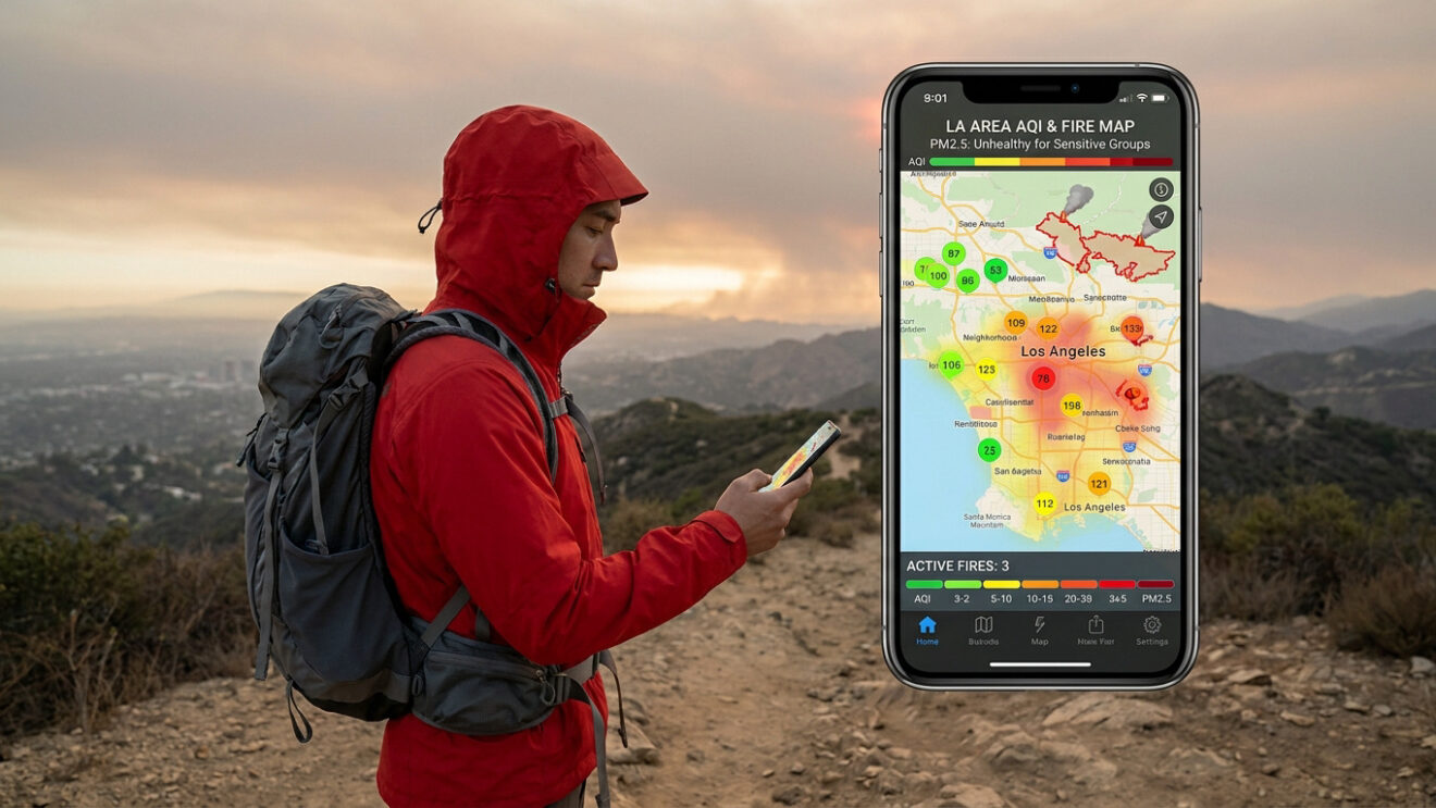 How to use a wildfire smoke map for safe hiking