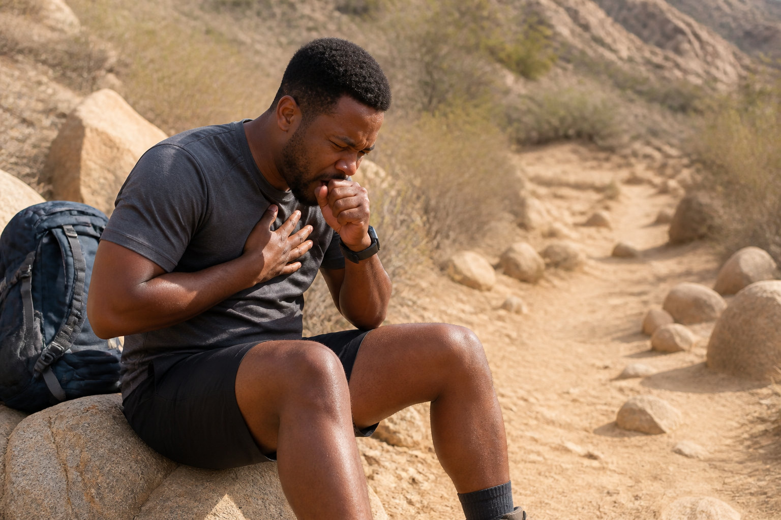 Physical symptoms signaling immediate trail evacuation