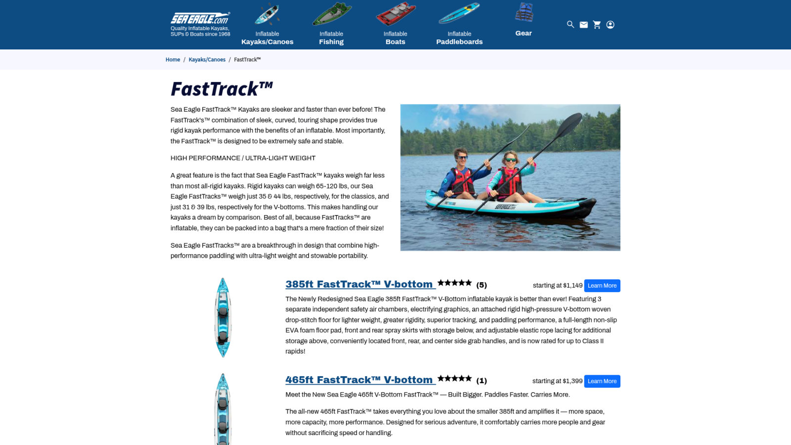 Sea Eagle 385ft FastTrack: Tracking Efficiency and Speed
